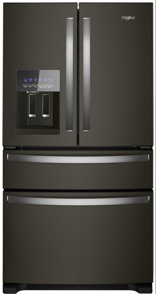 Whirlpool - 24.5 Cu. Ft. 4-Door French Door Refrigerator - Black stainless steel