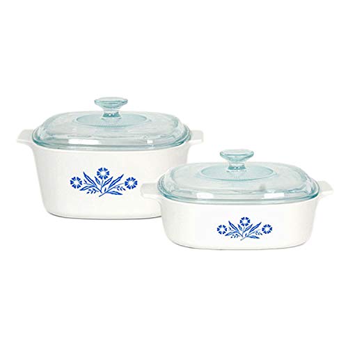 Corningware Pyroceram Blue Cornflower 4 pc. Glass Ceramic Cookware Set - Limited Edition