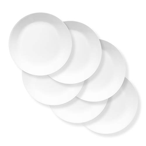 Corelle Chip Resistant Extra Large 11” Dinner Plate 6-piece set, Winter Frost White