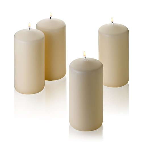 Light In The Dark French Vanilla Pillar Scented Candles 6" Tall X 3" Wide Set of 4