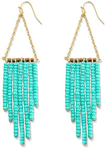Gold Dangle Earrings, Stunning Turquoise Earrings | Turquoise and Gold Earrings 14k Gold Bohemian Earrings Dangle Earrings for Women