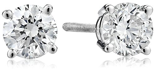 IGI-Certified 18k White Gold Diamond Studs (1 cttw, H-I Color, SI1-SI2 Clarity)