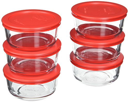 Pyrex 6-Piece Glass Food Storage Set with Lids (Glass, 12-Piece)