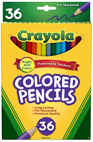 Crayola Colored Pencils Set, School Supplies, Presharpened, 36 Count