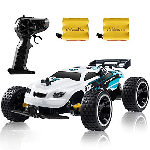 RC Racing Car, 2.4Ghz High Speed Remote Control Car, 1:18 2WD Toy Cars Buggy for Boys & Girls with Two Rechargeable Batteries for Car, Gift for Kids