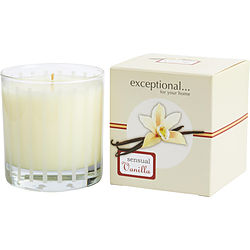 VANILLA SENSUAL - LIMITED EDITION by Exceptional Parfums SENSUAL VANILLA SCENTED 6 OZ TAPERED GLASS JAR CANDLE. for UNISEX